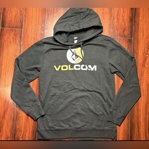 Volcom Men’s Black BLAQUEDOUT Pull Over Fleece Hoodie Size Small